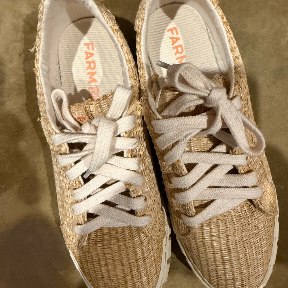 Woven Straw Sneakers